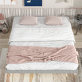 Queen Size Floating Bed Frame with LED Lights Y26907