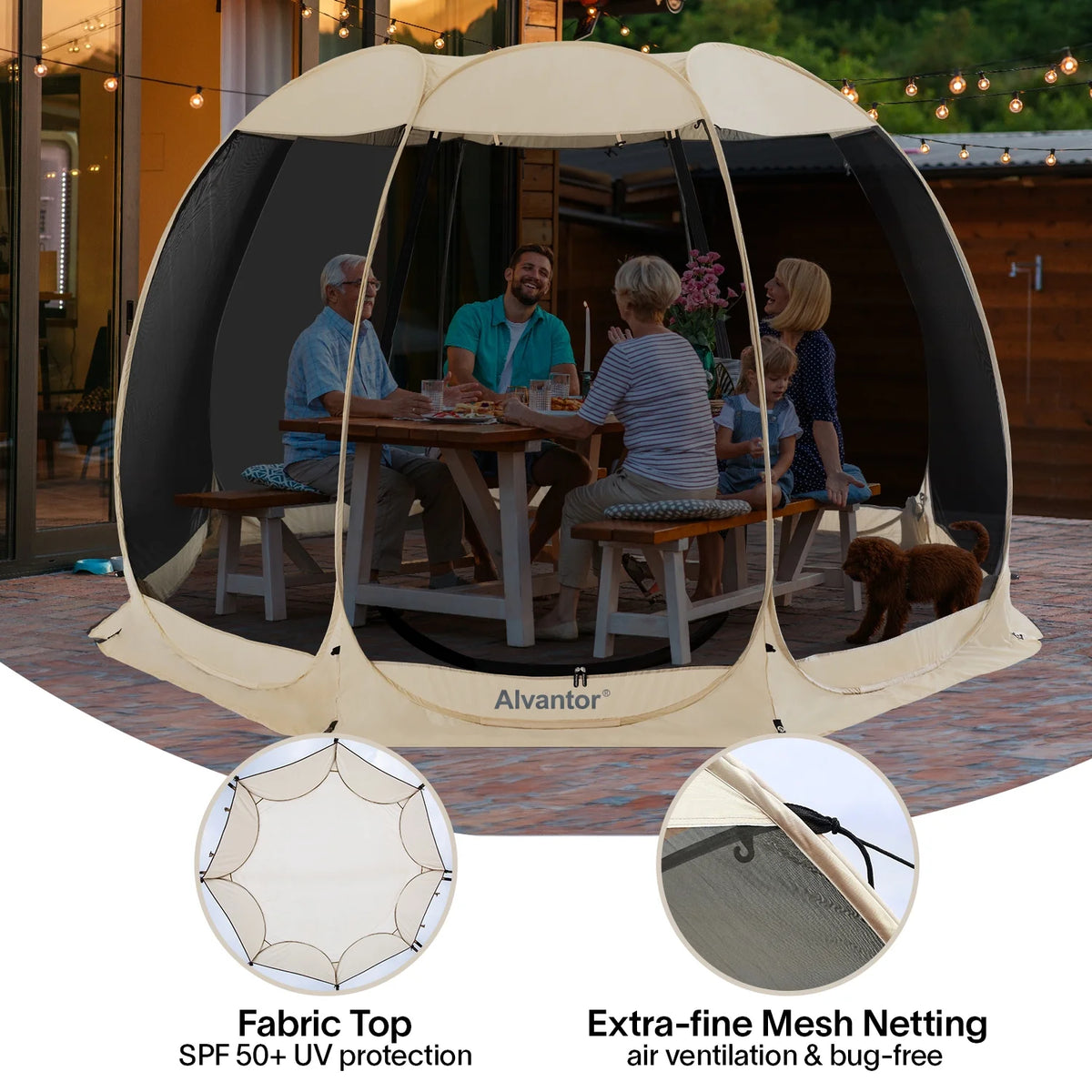 Beige 10'X 10' Pop Up Canopy Tent S891
