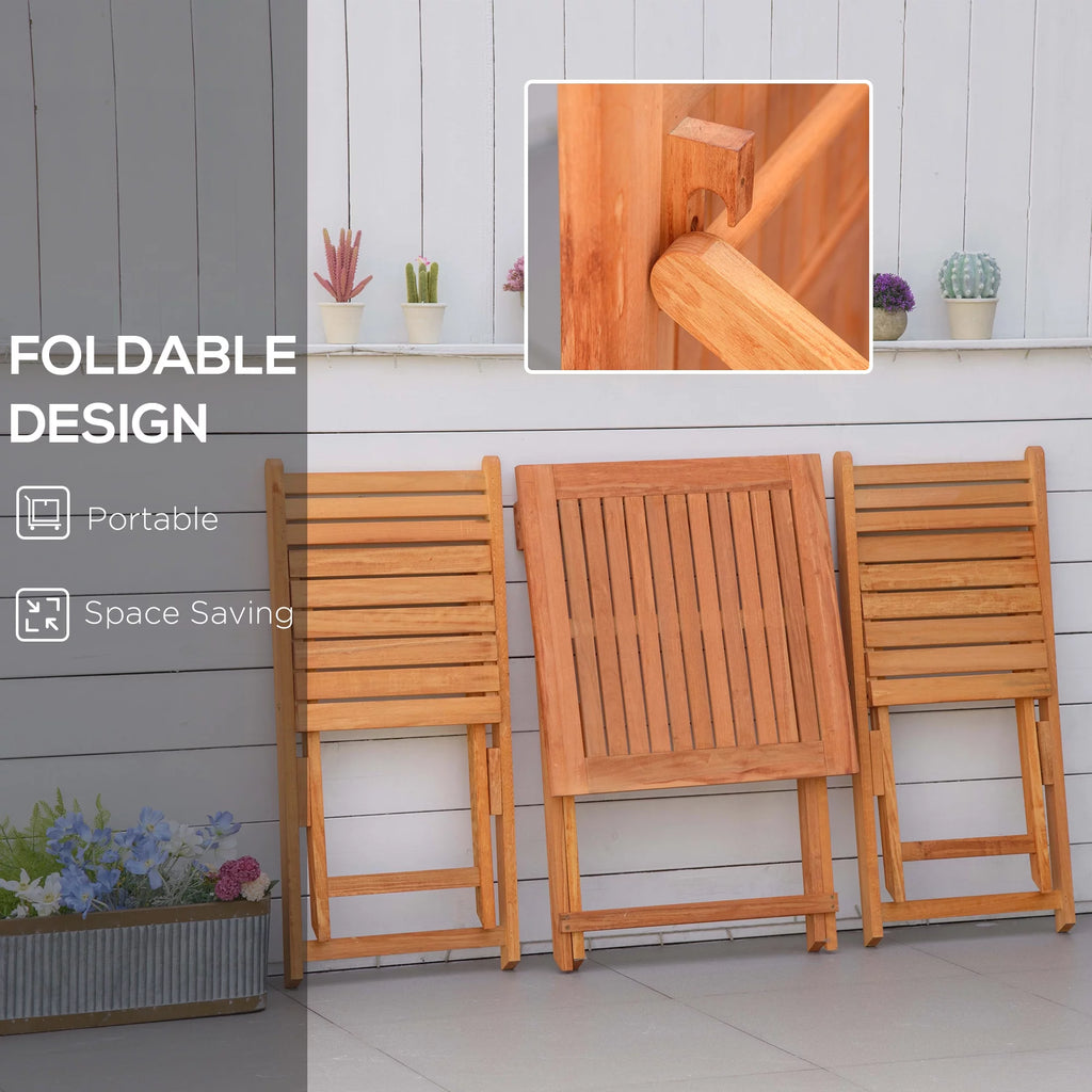 3 Piece Wooden Patio Bistro Set D6491