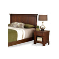 Brown Wood King Headboard And Nightstand X57431