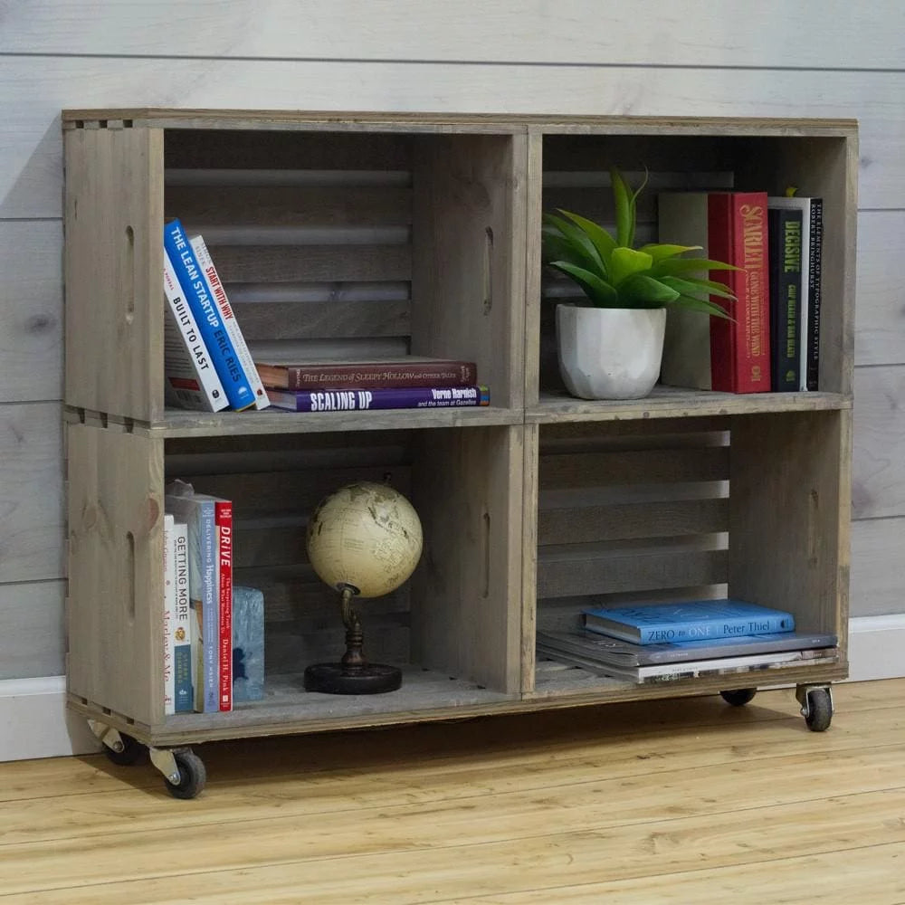 Large Crate in Weathered Gray S1101