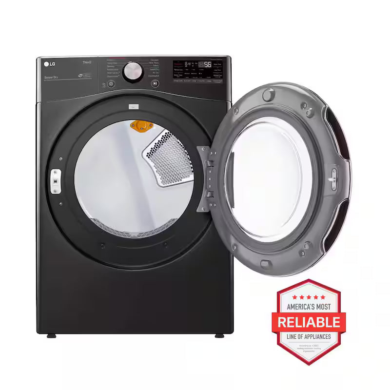 7.4 Cu. Ft. Vented Smart Stackable Gas Dryer in Black Steel B8062