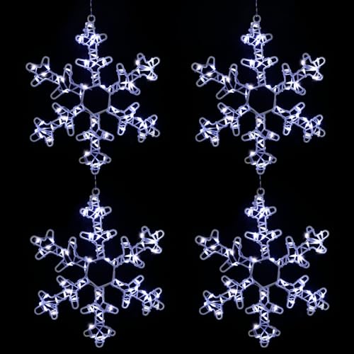 Battery Powered Snowflake Shaped LED Window Lights L2764