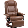 Brown Faux Leather Manual Recliner Q86600