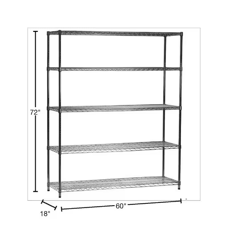 5-Tier Heavy Duty Steel Wire Shelving Unit X786