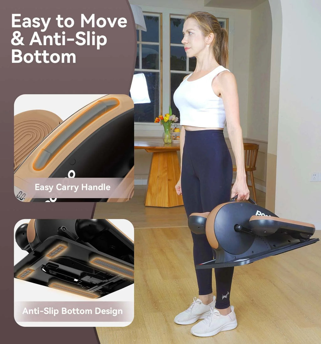 Under Desk Elliptical Machine with Adjustable Resistance T3130