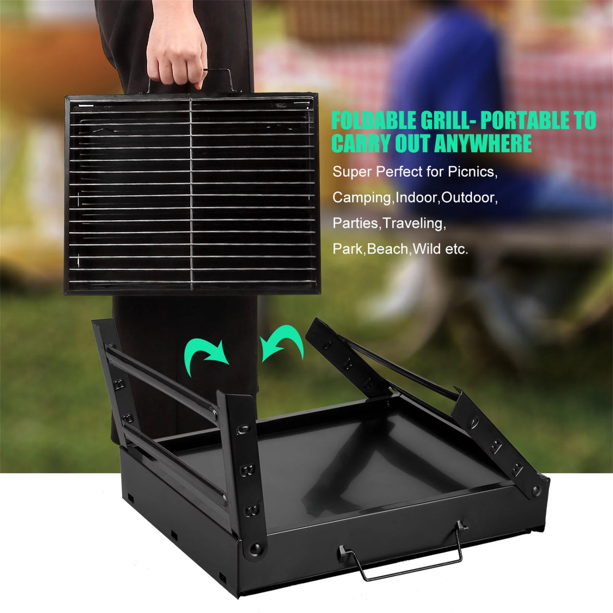Charcoal Portable Folding BBQ Grill T78180