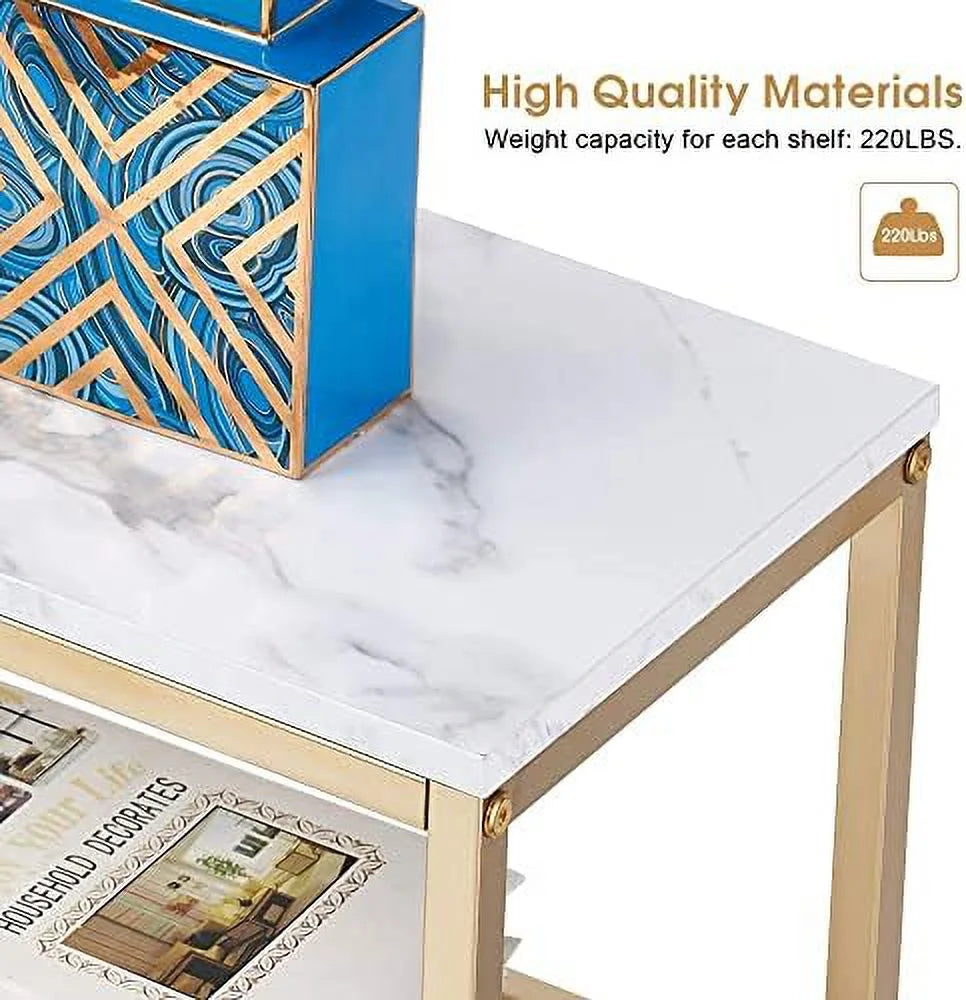 Narrow White Marble Console Table 47 inch Z86750