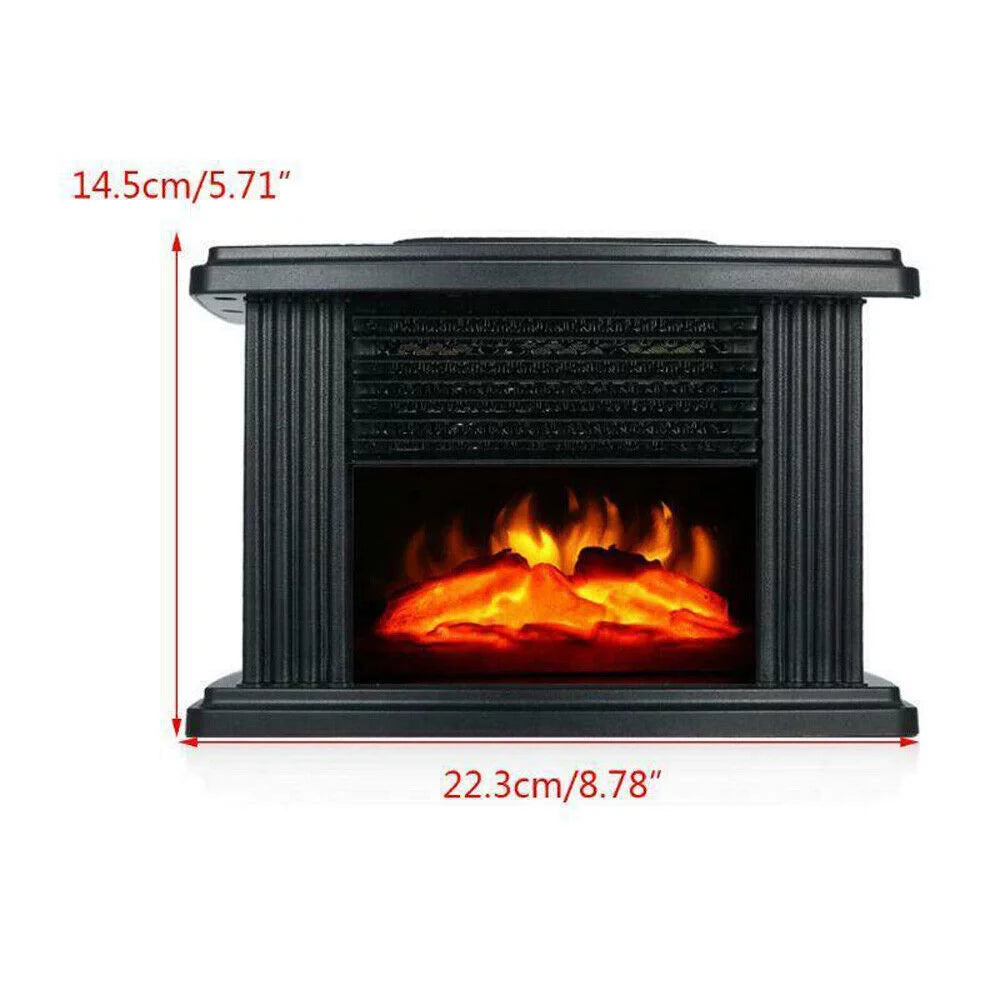Portable Electric Fireplace Heater Adjustable 3D Flame R649483