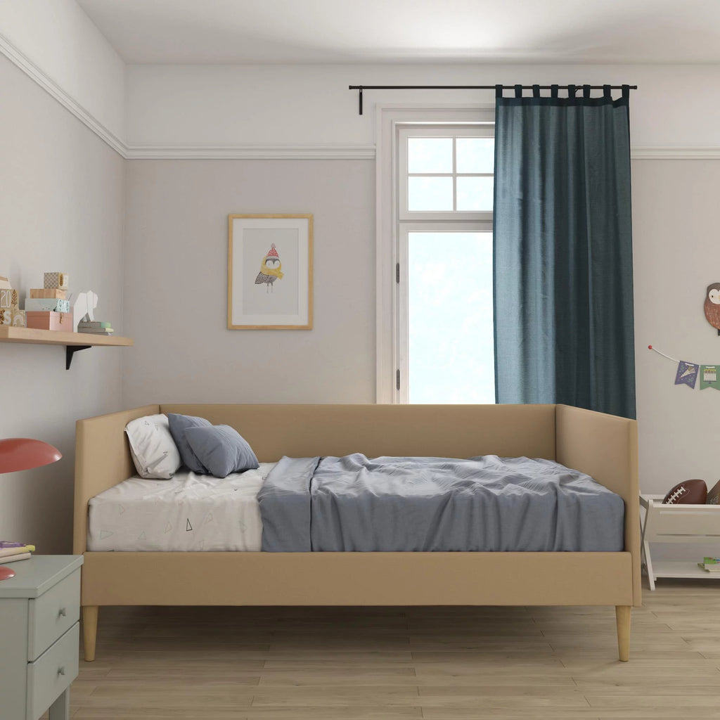Gray Linen Queen Upholstered Daybed Frame N202