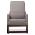 Grey Fabric Upholstered Rocking Chair F74240