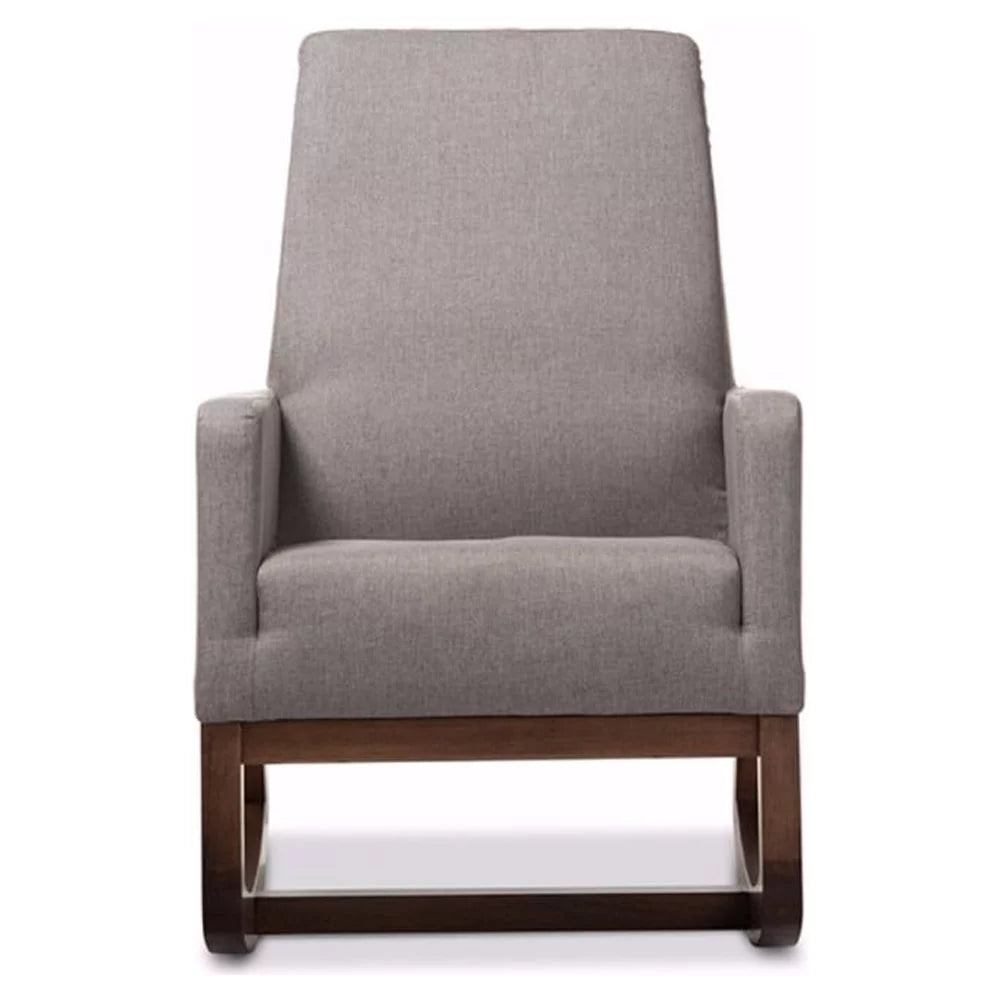 Grey Fabric Upholstered Rocking Chair F74240
