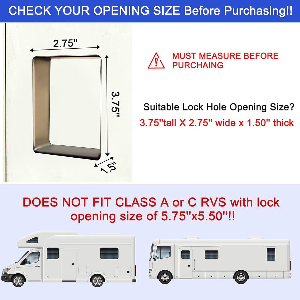 Waterproof Shockproof Metal RV Door Lock with Keypad W7596