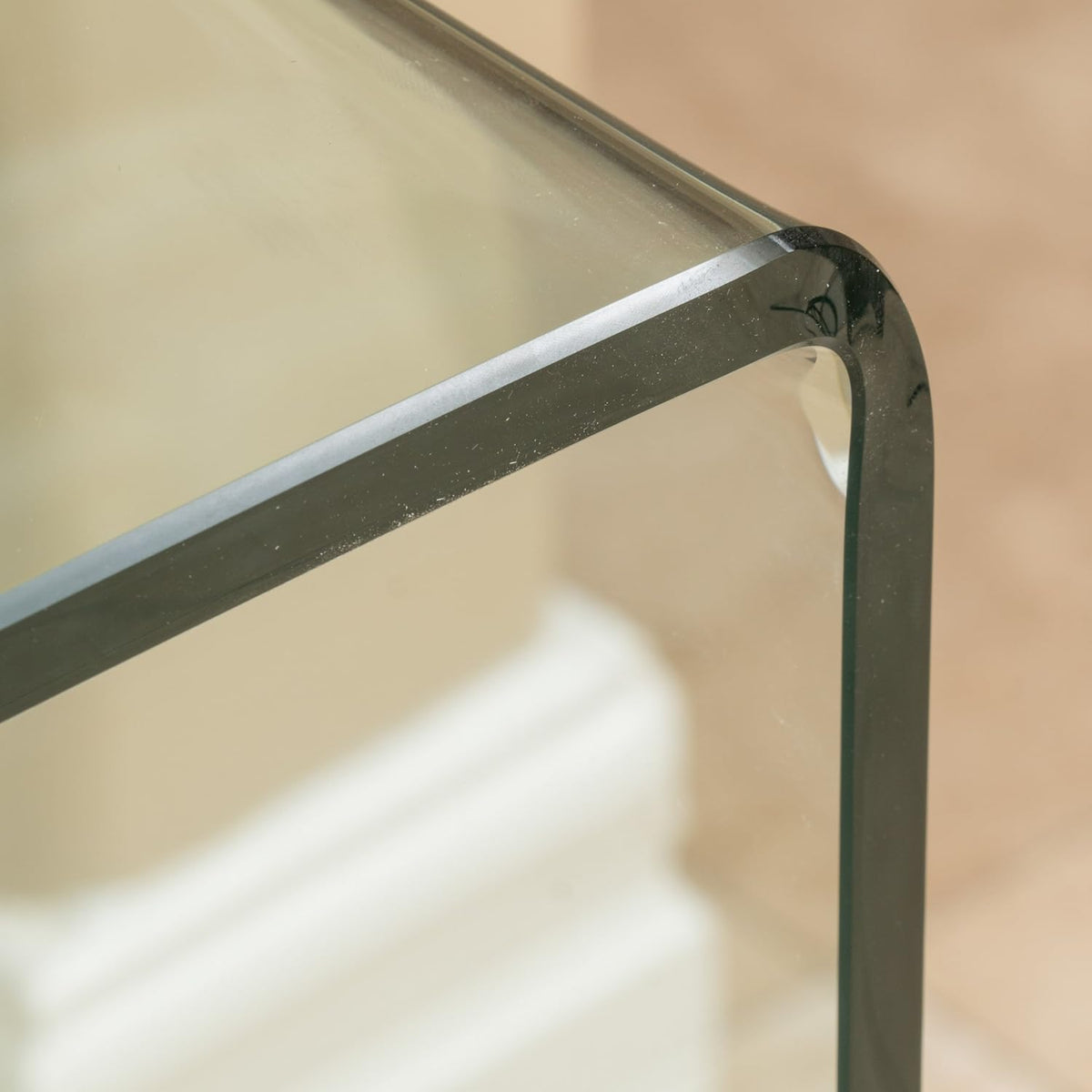 Clear 12mm Tempered Glass Console Table Q4822