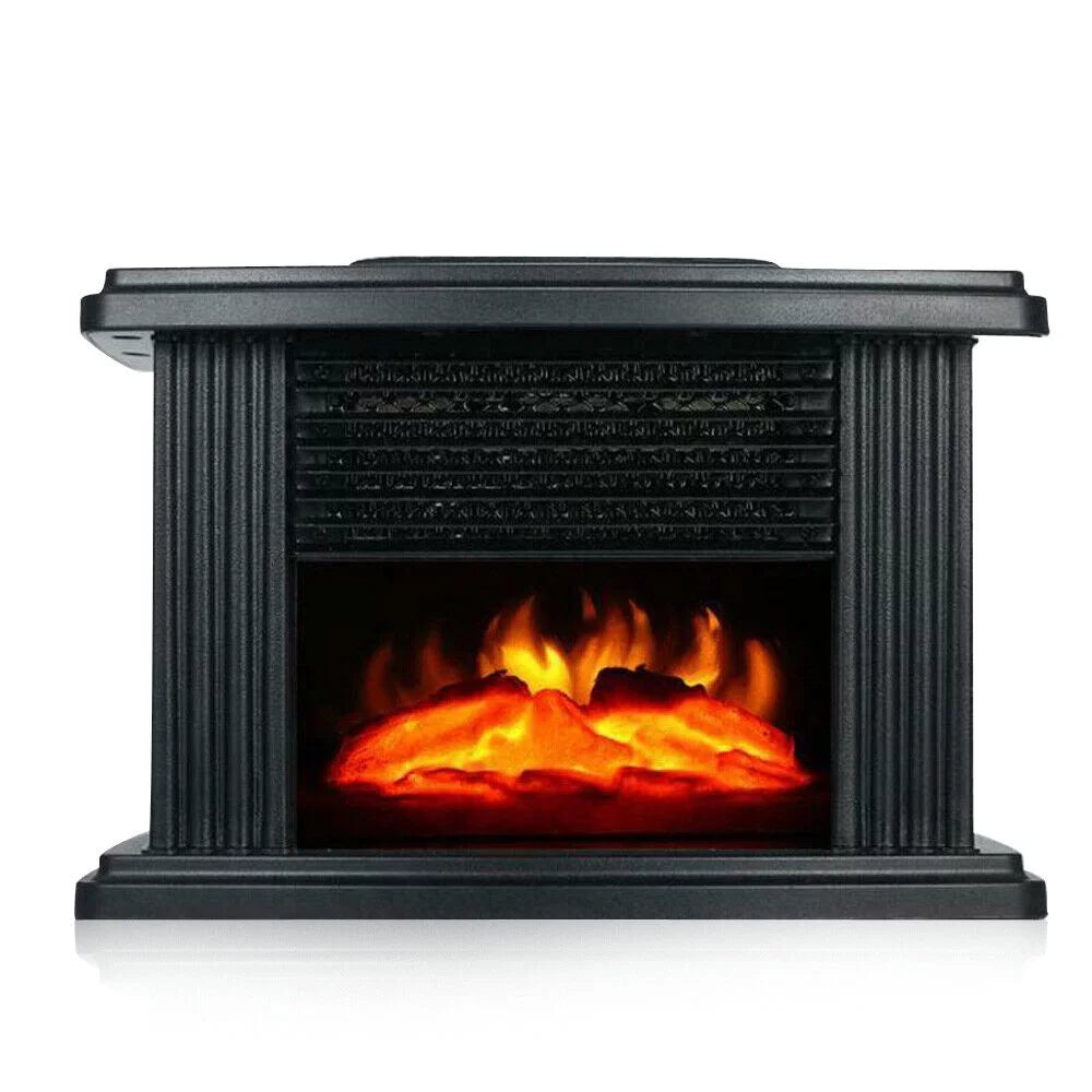 Portable Electric Fireplace Heater Adjustable 3D Flame R649483