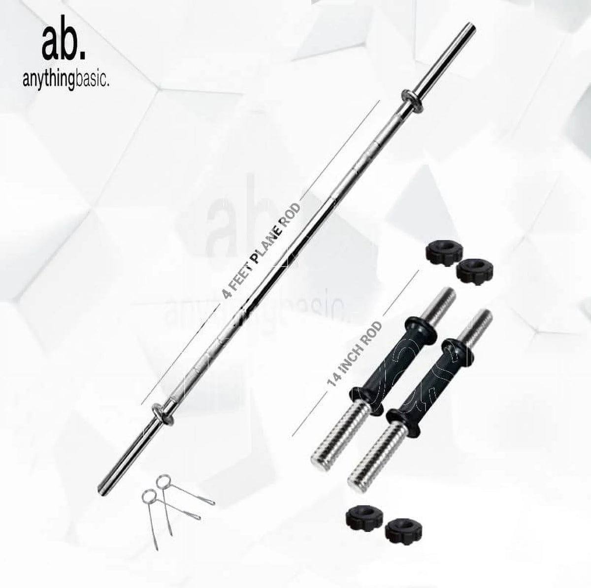 PVC 16 Kg Home Gym Set with Dumbbell Rods U2179