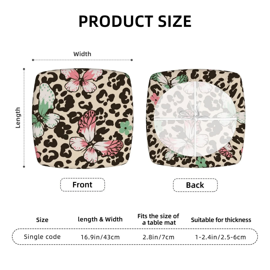 Leopard Dots Print Stretch Dining Chair Seat Covers D4591