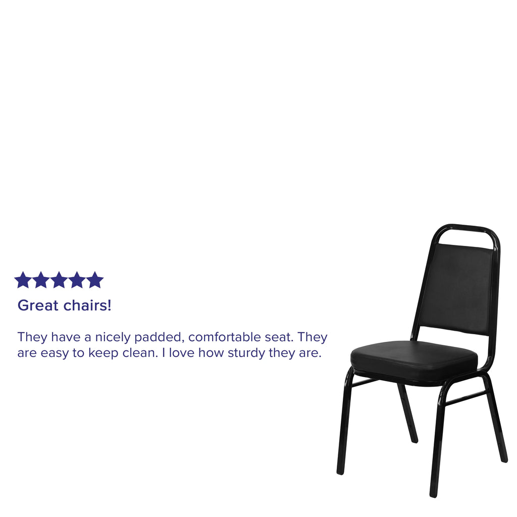 4 Pack Black Vinyl Stacking Banquet Chair M1652