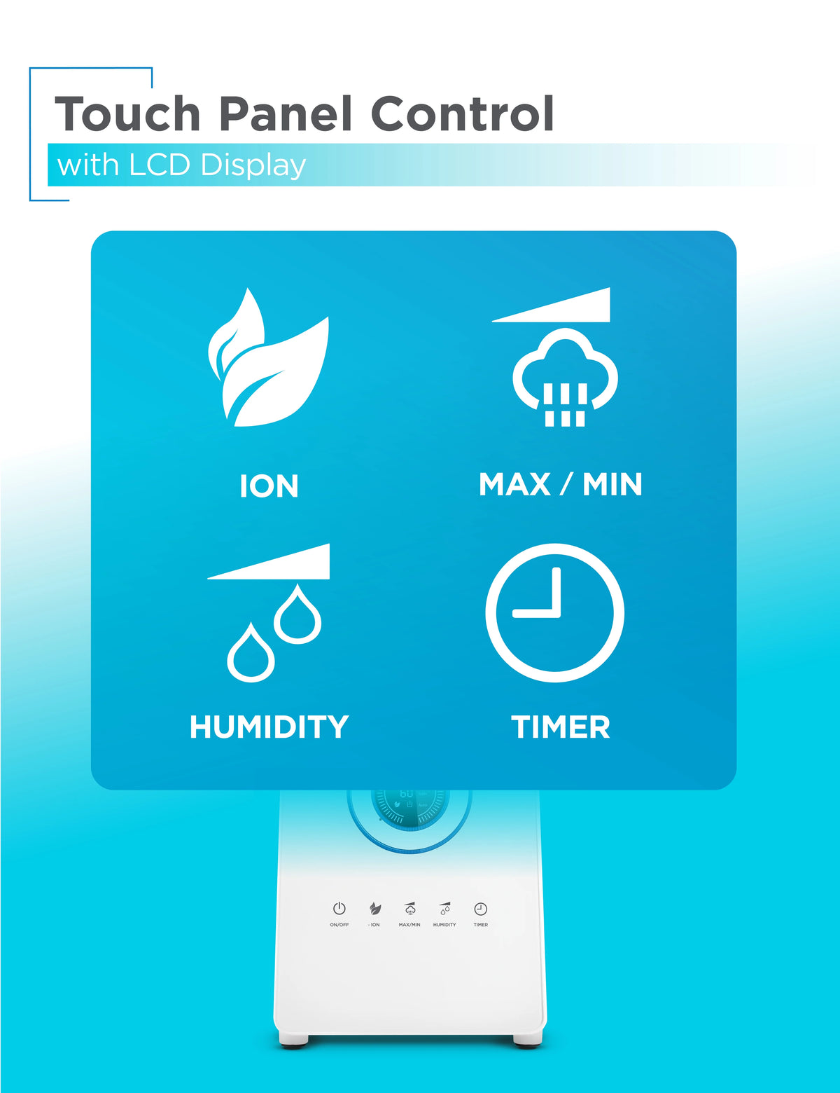 5.5 Liter Ultrasonic Humidifier with Digital Touch Panel Control and Remote G542