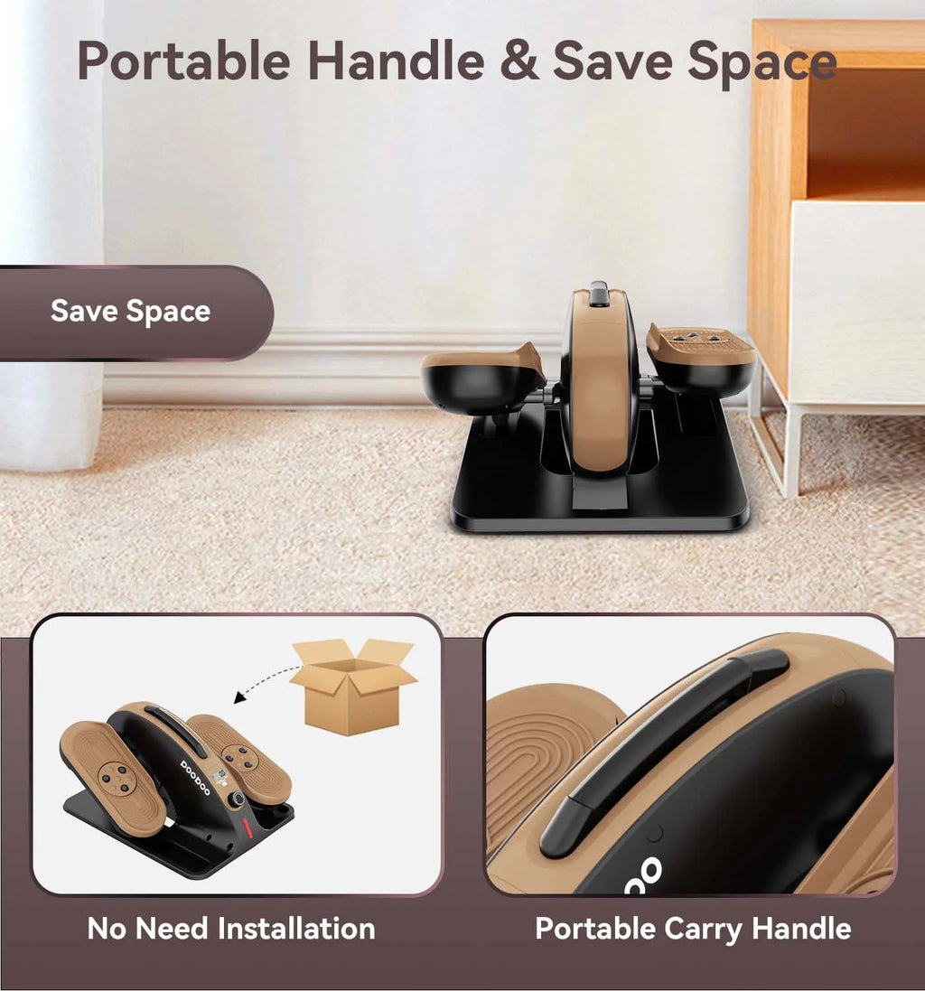 Under Desk Elliptical Machine with Adjustable Resistance T3130