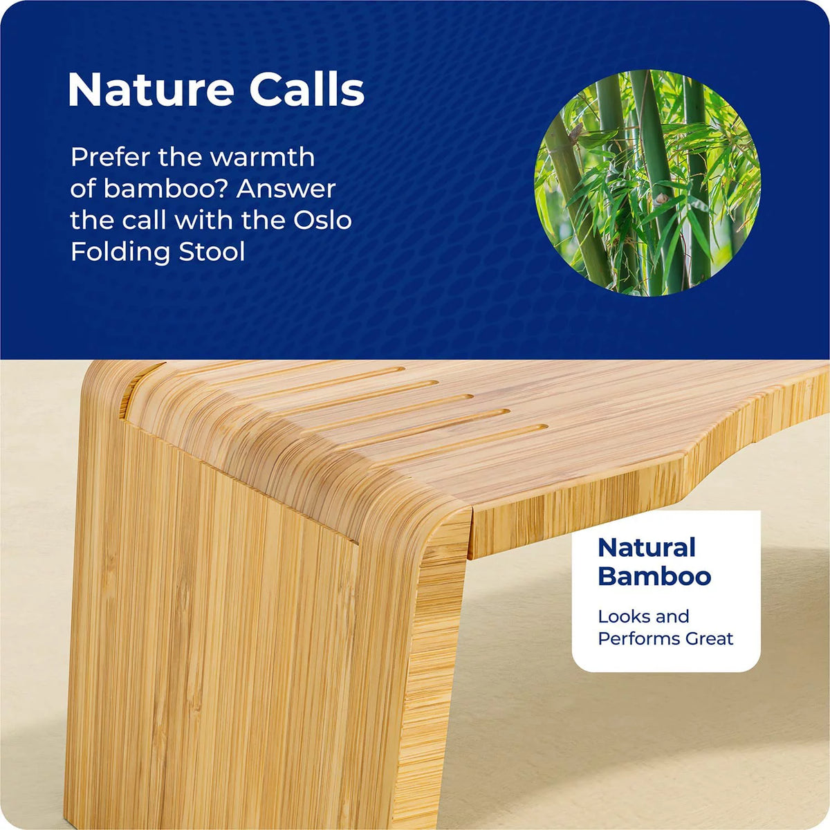Folding Bamboo Toilet Stool 7 Inches I1793