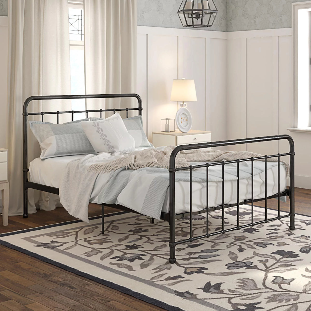 Black Full Metal Bed V37631
