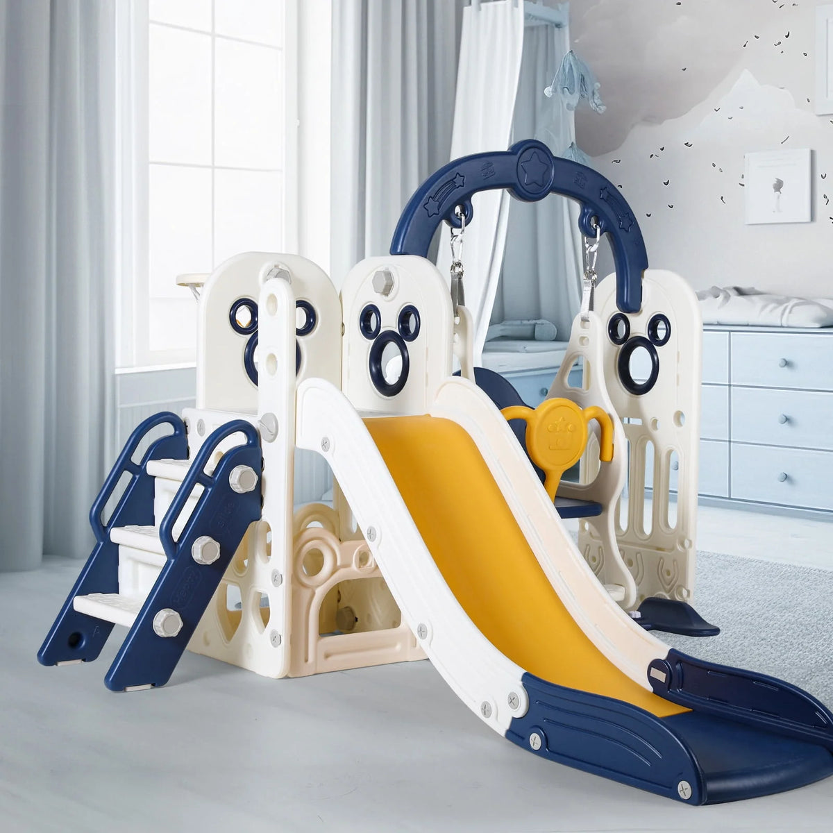 5 in 1 Toddler Swing and Slide Set Y342287