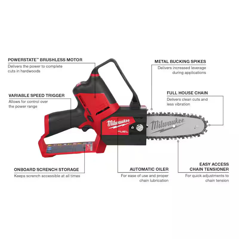 12V Lithium-Ion Brushless Cordless Pruning Saw with Pruner Shears Kit J611