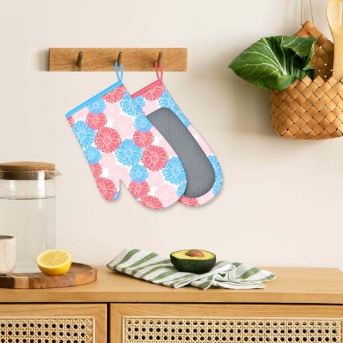 Christmas Oven Mitts Gloves Heat Resistant Silicone H365843