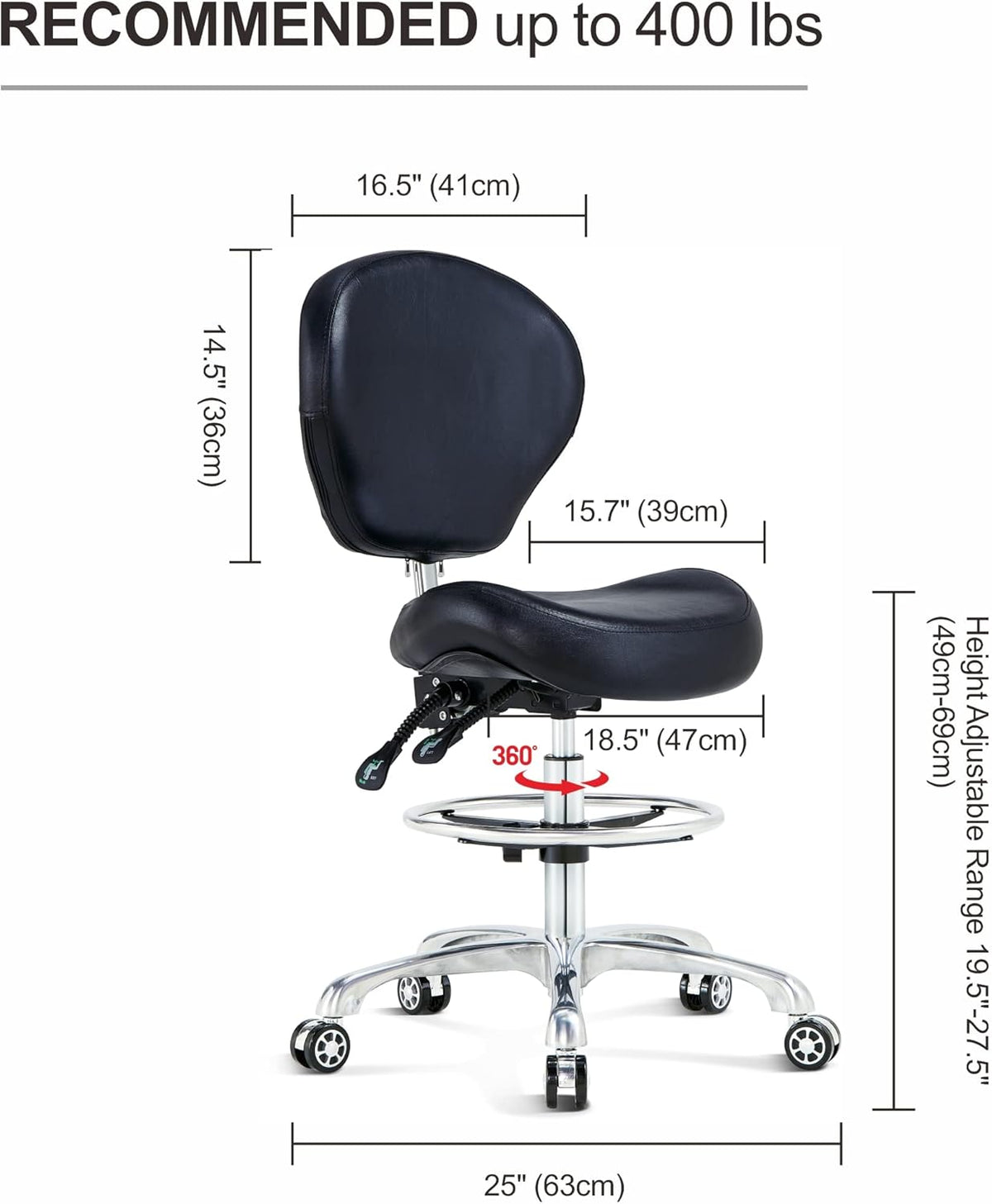 Ergonomic Swivel Adjustable Task Chair with Lumbar Support P638