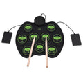 Sensitive Electronic Drum Set 9 Drum Pads 2 Foot Pedals W4441