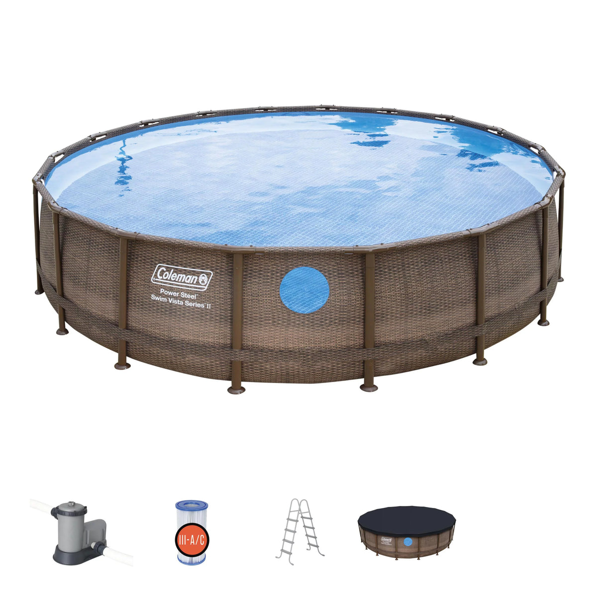 Round Power Steel Frame Above Ground Pool C9100