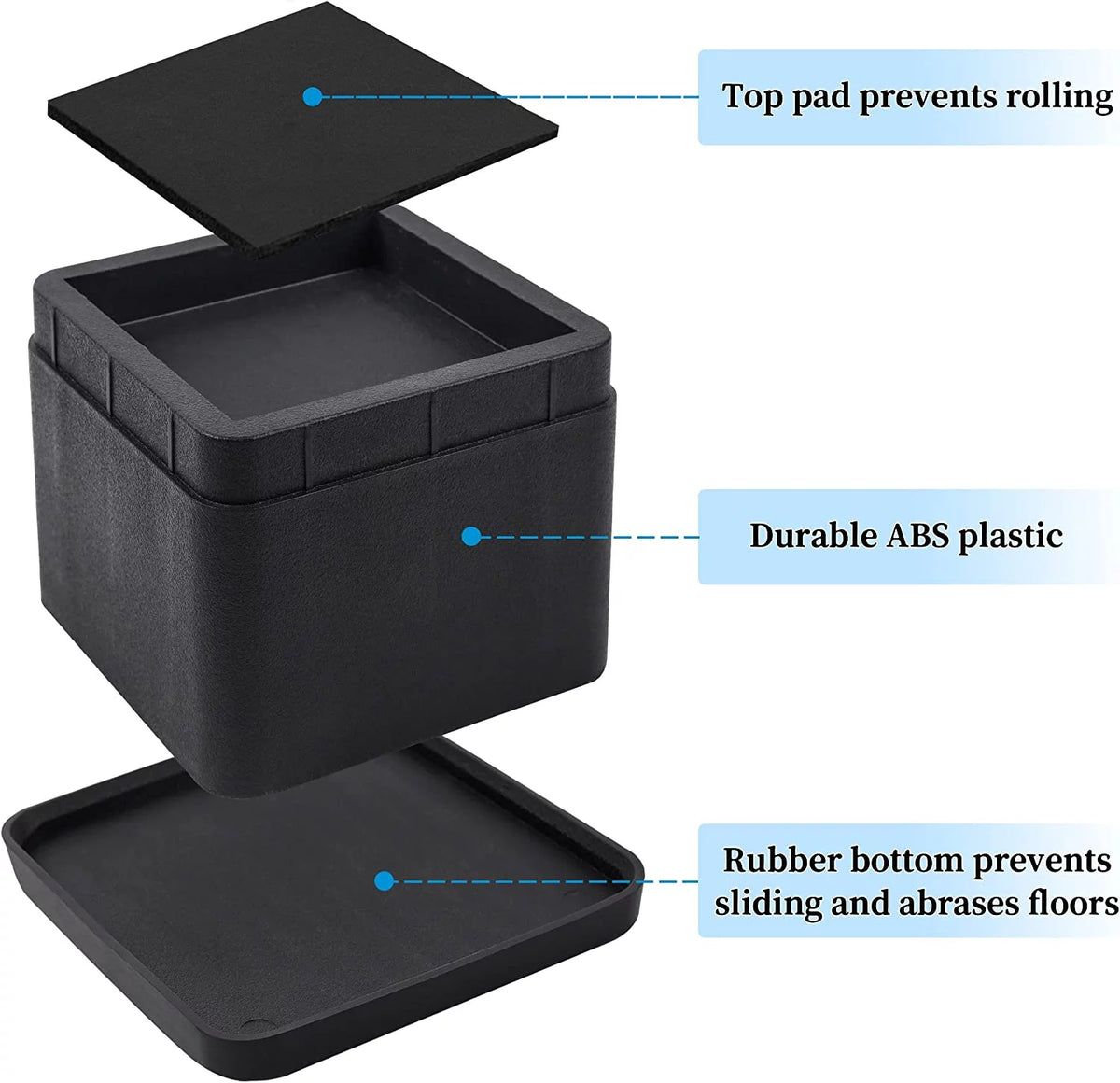 3 Inch Adjustable Heavy Duty Furniture Risers 4pcs V240673