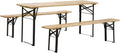 6' Portable Wooden Picnic Table and Bench Set V144543