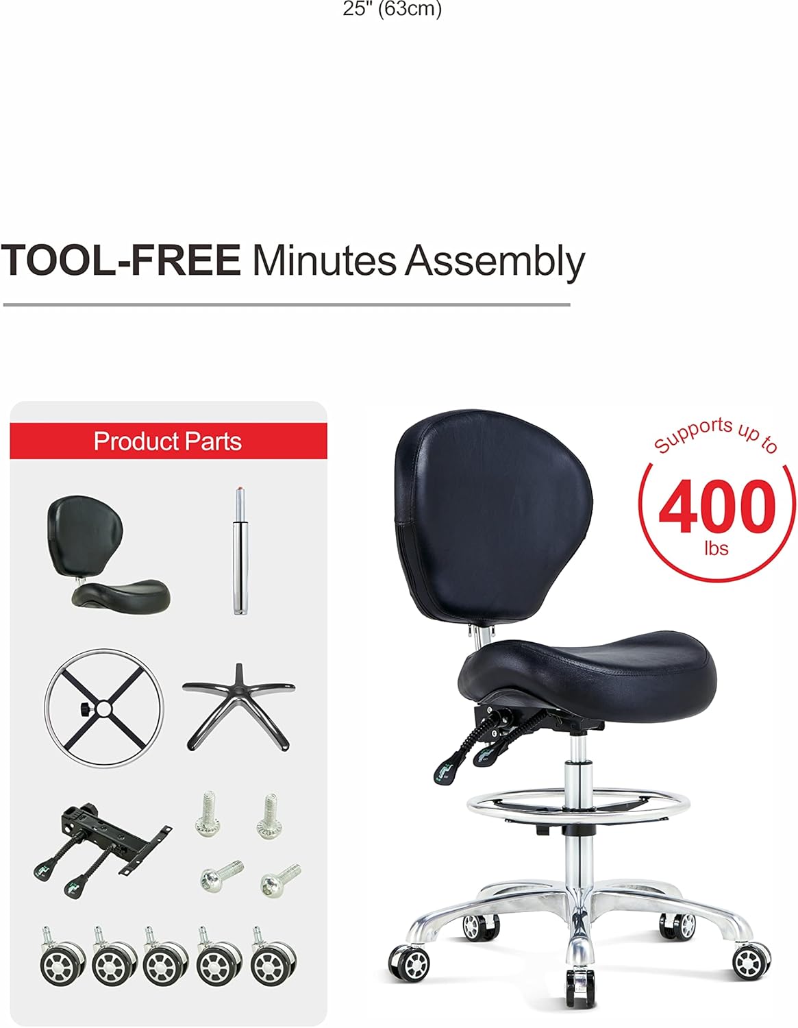 Ergonomic Swivel Adjustable Task Chair with Lumbar Support P638
