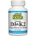 Vitamin D3 & K2 60 softgels D2777
