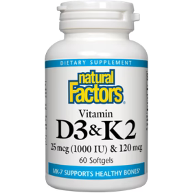 Vitamin D3 & K2 60 softgels D2777