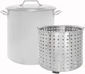 Stainless Steel 80 Quart Stock Pot with Steamer Basket U742