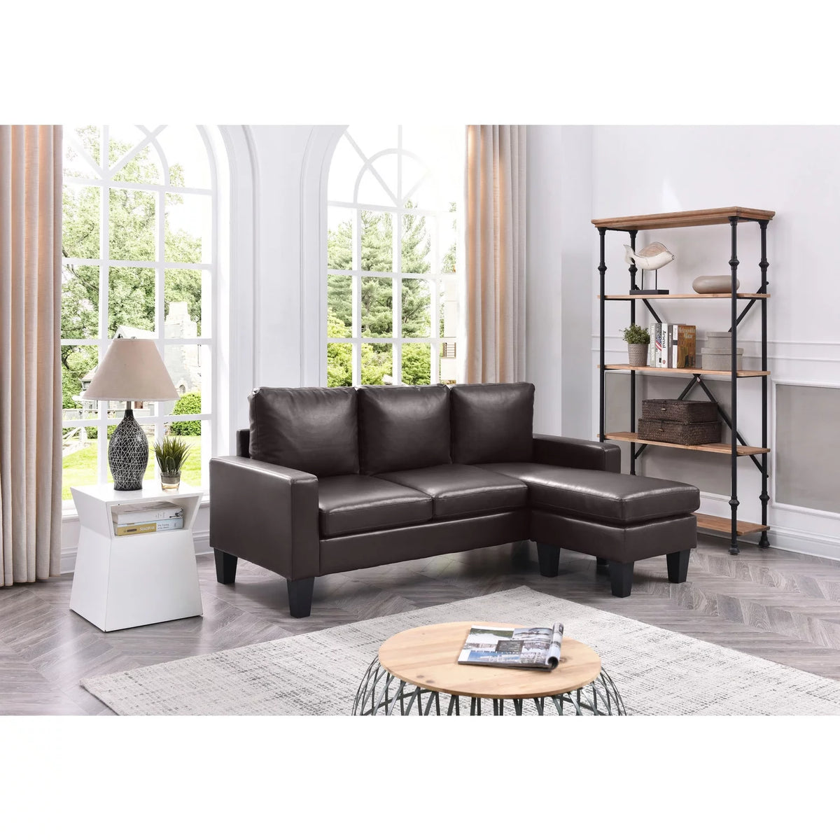 Cappuccino Sofa Chaise B7190