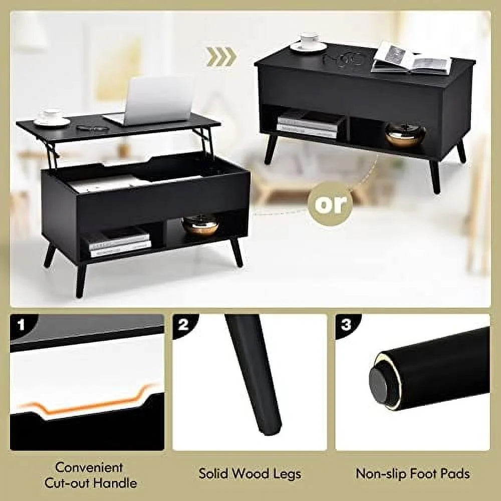 Lift Top Coffee Table with Hidden Compartment O636567