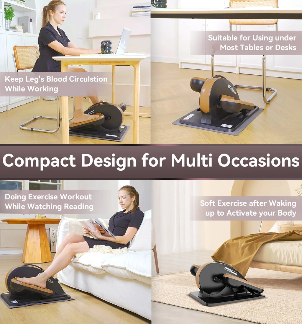 Under Desk Elliptical Machine with Adjustable Resistance T3130