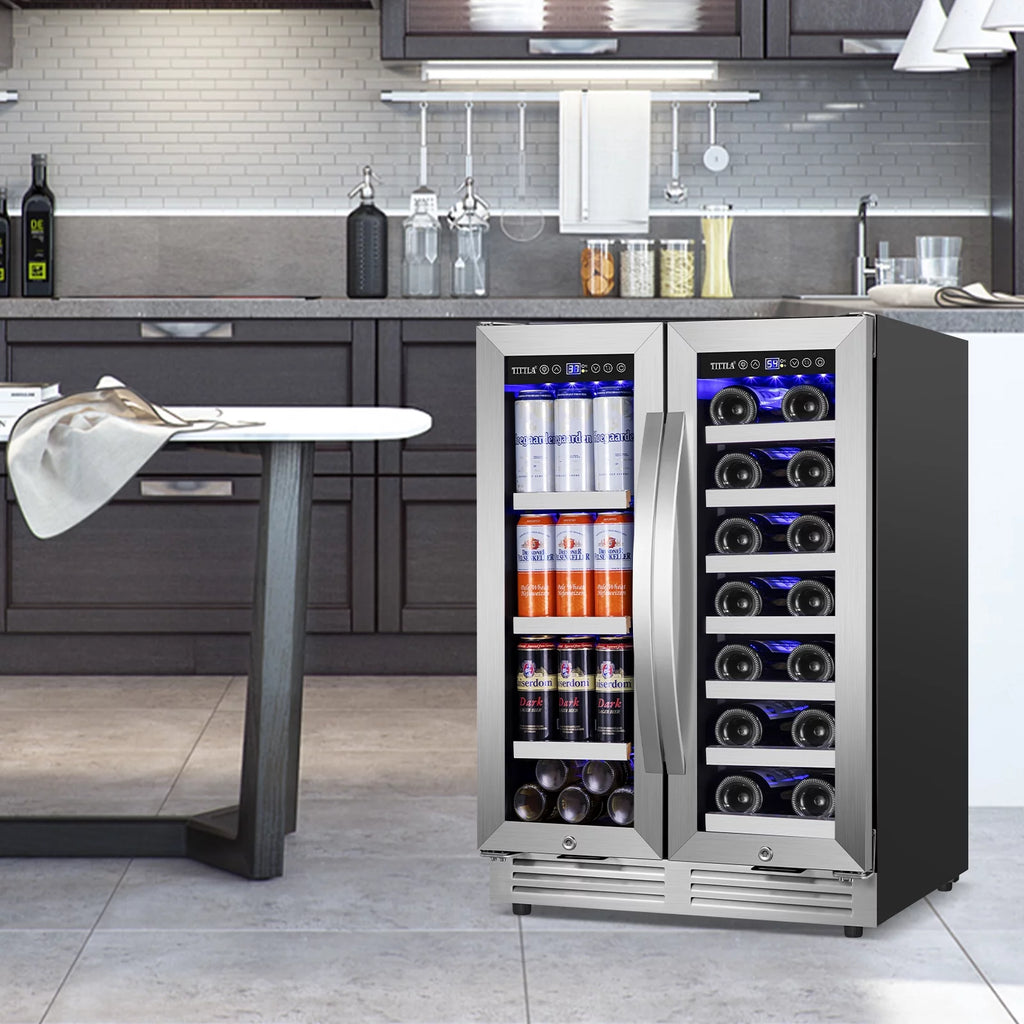 24' Built in Wine Cooler Beverage Cooler Dual Zone Q55318