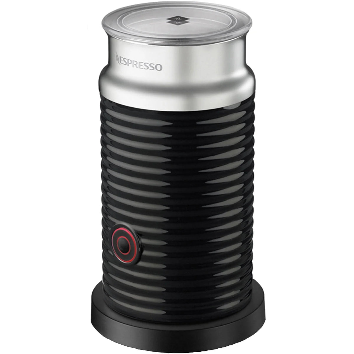 Chrome Coffee & Espresso Single-Serve Machine and Black Milk Frother E98453