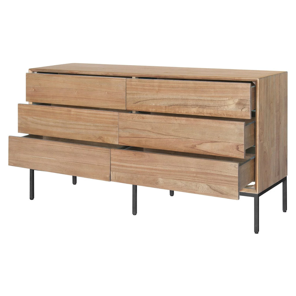 6 Drawer Double Dresser P817