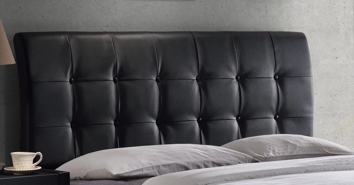 Black Tufted Upholstered Headboard K8038