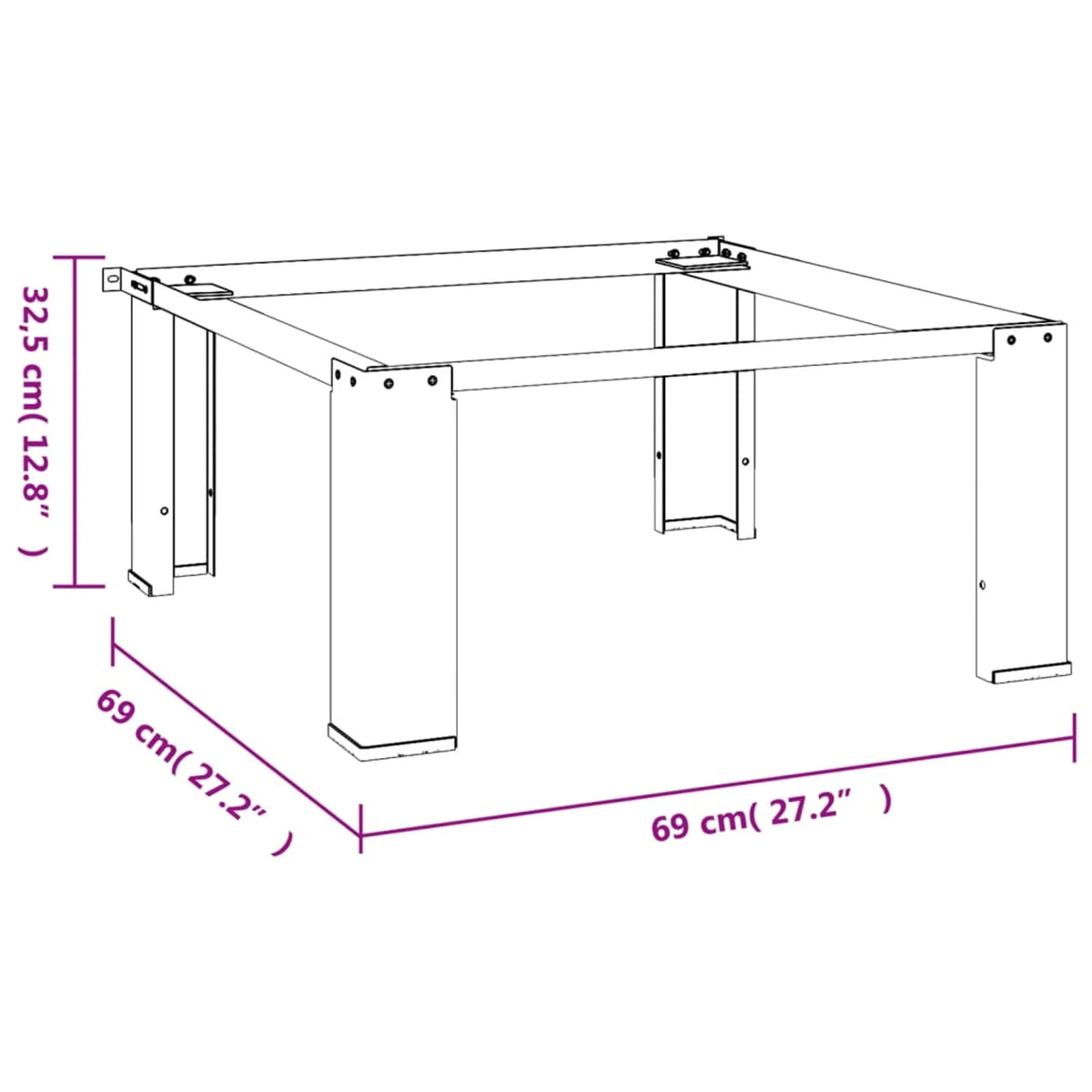 White Laundry Pedestal Stand Q428229