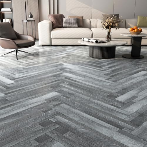 Black 35 Pcs Peel and Stick Vinyl Flooring Planks M3248