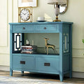 Modern Wood Console Table with 4 Drawers and 1 Shelves L61088
