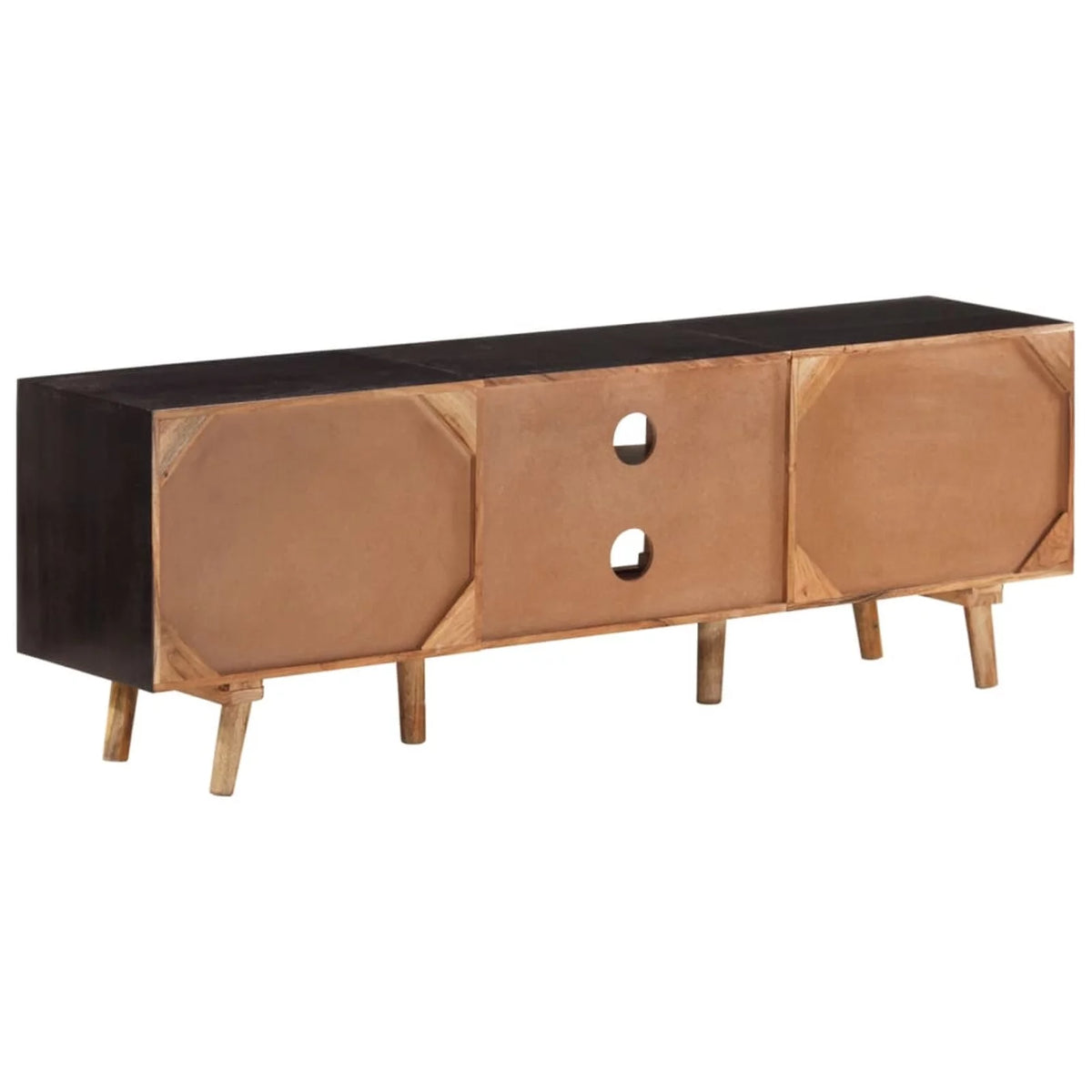 Rough Mango Wood and Solid Wood Acacia TV Stand D6005