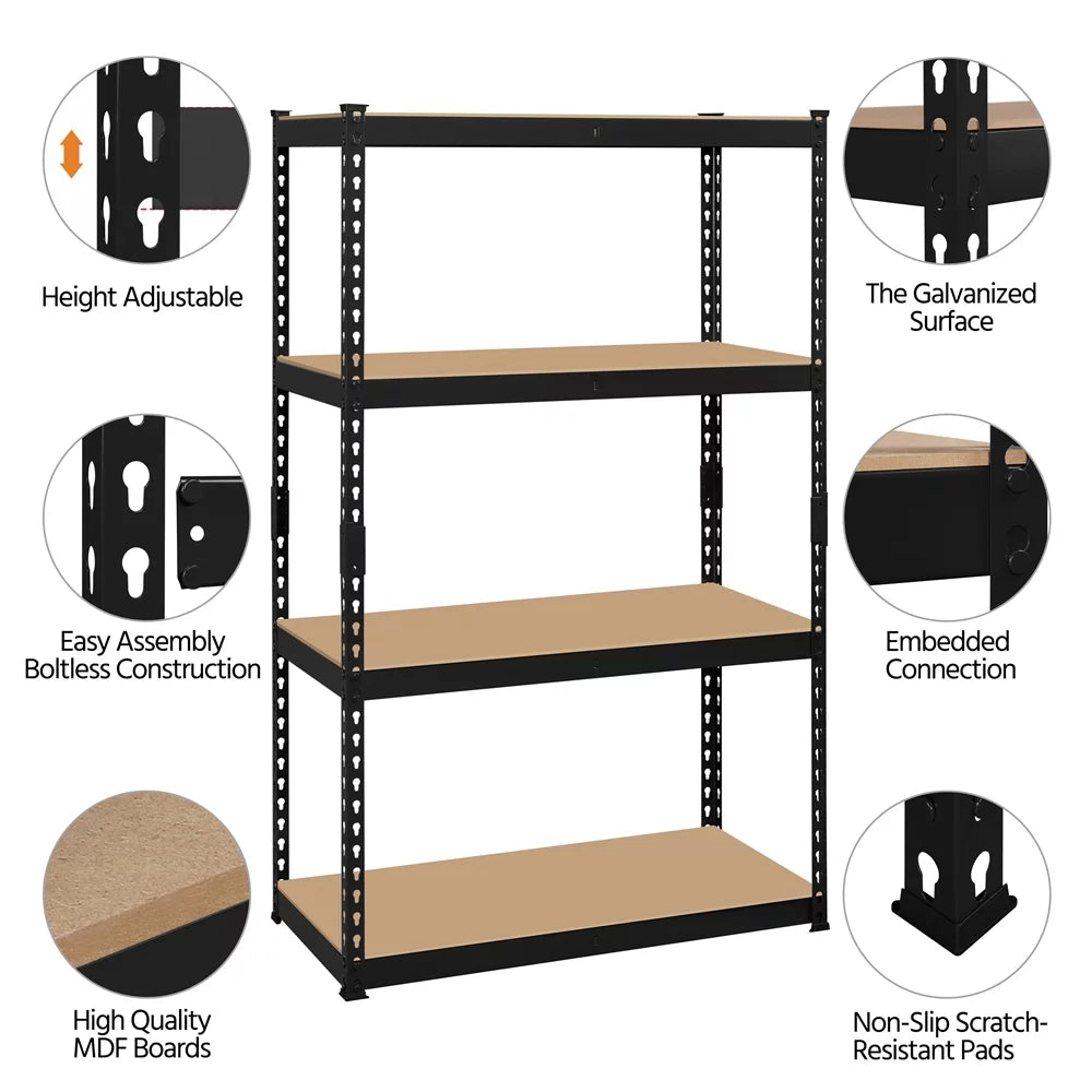 4-Tier Metal Storage Shelf Units J9817